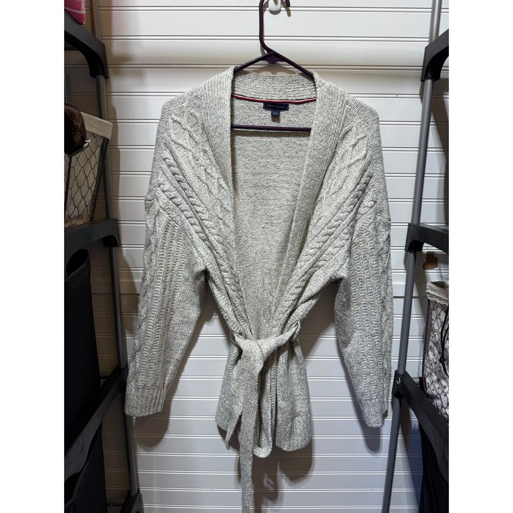 Tommy Hilfiger Long Sleeve Belted Longer Length Cardigan Size L